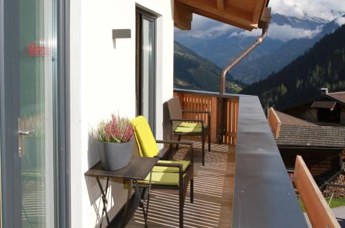 Ein Balkon oder eine Terrasse in der Unterkunft Ferienwohnung am Winterhaus