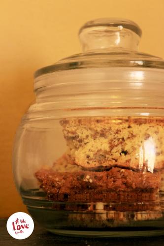 a glass jar filled with food sitting on a table at Lanseria Country Estate in Lanseria