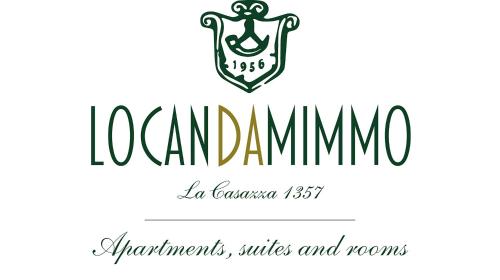 a logo for a restaurant with a crest at Locanda Mimmo in Bergamo