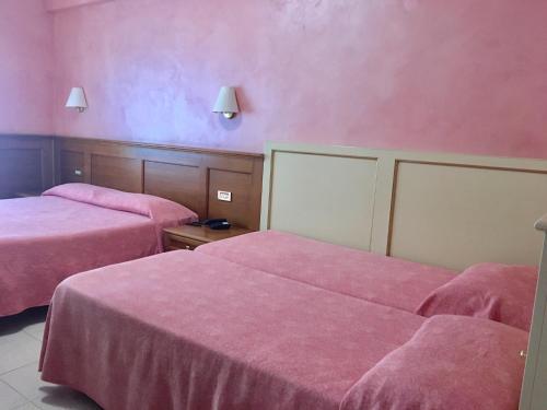 Un pat sau paturi într-o cameră la Hotel Sporting