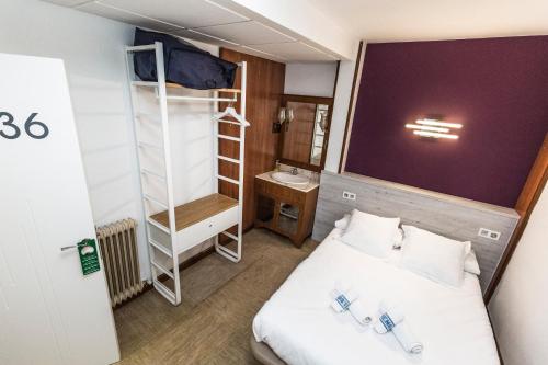 Katil atau katil-katil dalam bilik di Hostal Viena