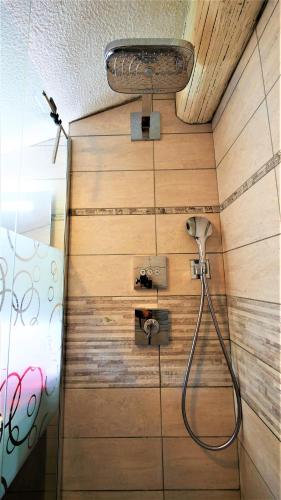 La salle de bains privative est pourvue d'une douche. dans l'établissement Bastidon Vue Mer, à Anthéor