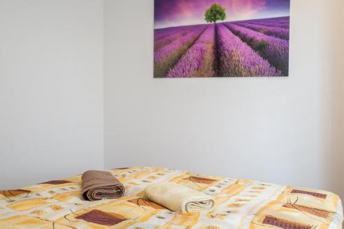 Posteľ alebo postele v izbe v ubytovaní Peaceful Bialystok