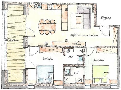 a floor plan of a house at Wolfegg in Warth am Arlberg