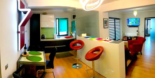 Χώρος καθιστικού στο RELAX Cluj Apartment Terrace & City View