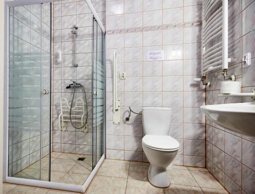 Koupelna v ubytování Hotel Górsko