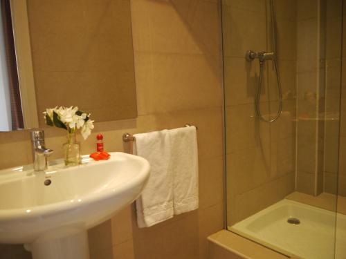 Koupelna v ubytování Hotel Monegal