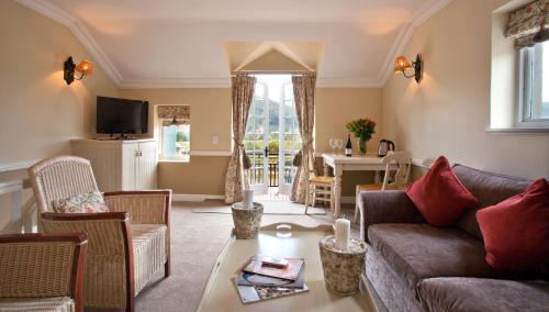 Ruang duduk di Franschhoek Country House & Villas