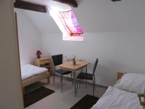 Ένα ή περισσότερα κρεβάτια σε δωμάτιο στο Ferienhaus in Boitin