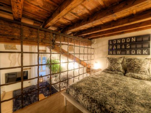 Krevet ili kreveti u jedinici u objektu Casa Archi - Vista sul Fiume