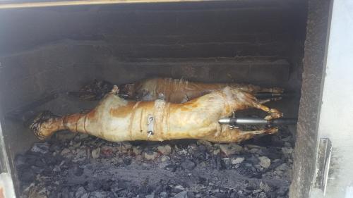 Gril dostupný pro hosty v penzionu