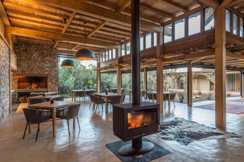 Χώρος καθιστικού στο Kariega Game Reserve Ukhozi Lodge