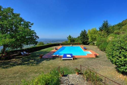 an overhead view of a swimming pool in a yard at Gellino by PosarelliVillas in Misciano