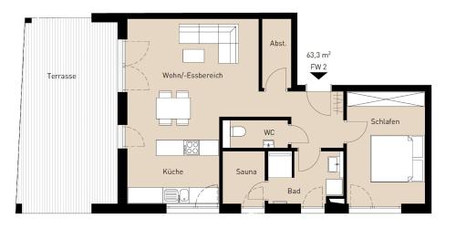 a floor plan of a house at Maximilians Domizil Edenkoben in Edenkoben