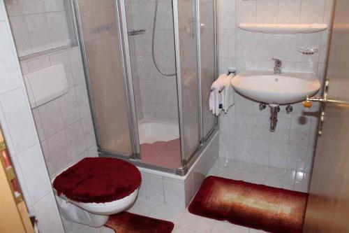 Bilik mandi di Appartementhaus "Haflinger Hof"