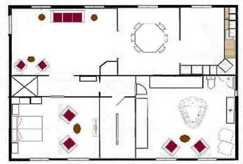 a drawing of a floor plan of a house at BoSmart Apartments in Gothenburg