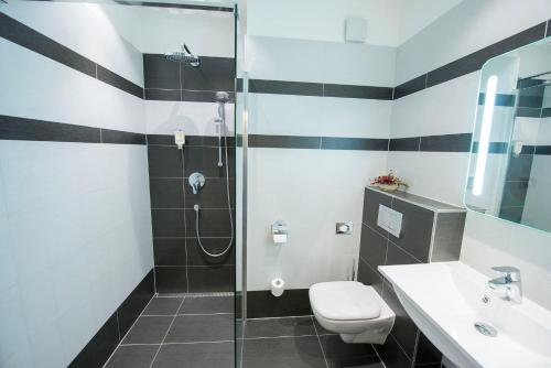 Koupelna v ubytování Hotel Villa Eden