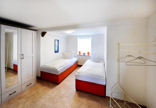 Katil atau katil-katil dalam bilik di Ferienwohnung Zittau