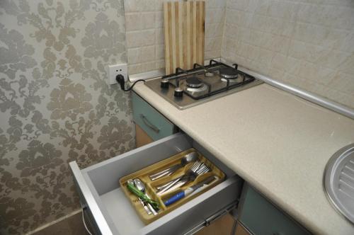 Kuchyň nebo kuchyňský kout v ubytování Apartments Firuze