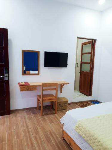 TV a/nebo společenská místnost v ubytování Phú tài center hotel