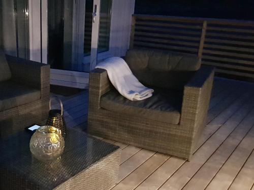 Posezení v ubytování aurora suite