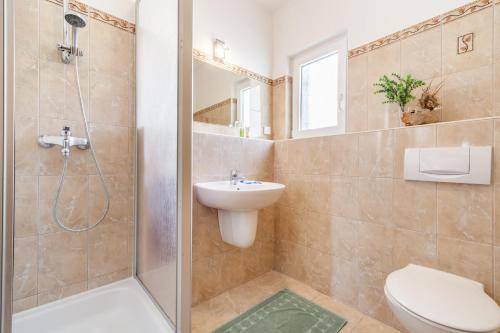 Koupelna v ubytování Ferienhaus Rajka