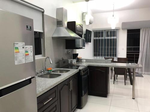 Una cocina o cocineta en LOFTSCACAO APARTMENTS, Villas Cacao, near to Playa Bonita Limón