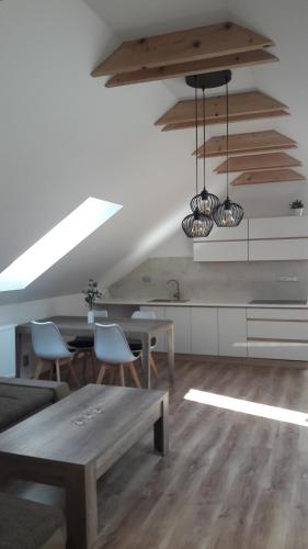 Eldhús eða eldhúskrókur á Apartmán ZA-KA 1 ubytování Litovel