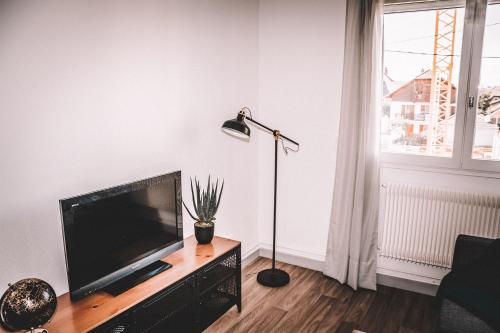 Televisyen dan/atau pusat hiburan di LE PALAZZO - Appartement avec parking privatif