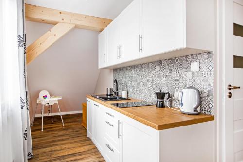 Η κουζίνα ή μικρή κουζίνα στο Pałac Tatrzański Apartamenty