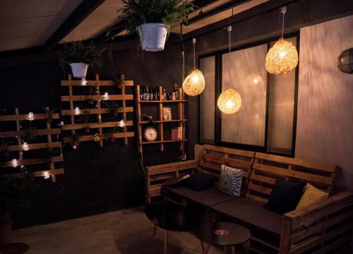 Posezení v ubytování DONGMEN 3 Hostel