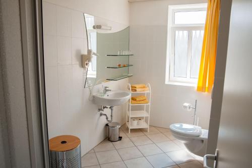 Et badeværelse på Apartment Dresden Neustadt