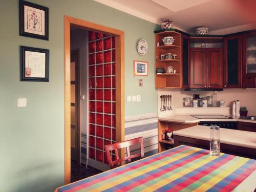 Giường trong phòng chung tại Apartmán Na sluneční stráni