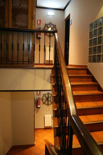 an overhead view of a staircase in a building at Hotel Los Molinos in Llanes