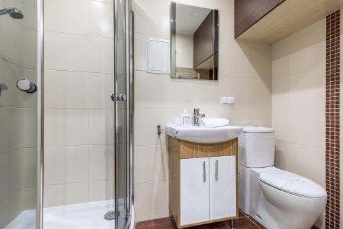 Koupelna v ubytování Apartament Coffee Zakopane