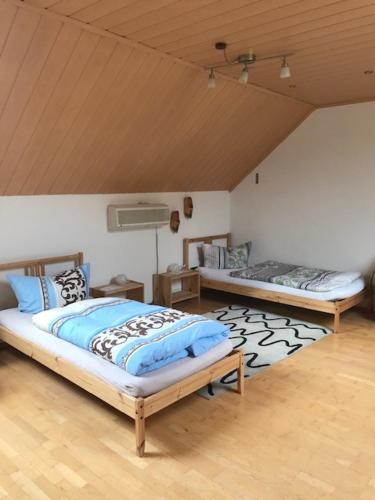 Ένα ή περισσότερα κρεβάτια σε δωμάτιο στο Monteurzimmer-Graf