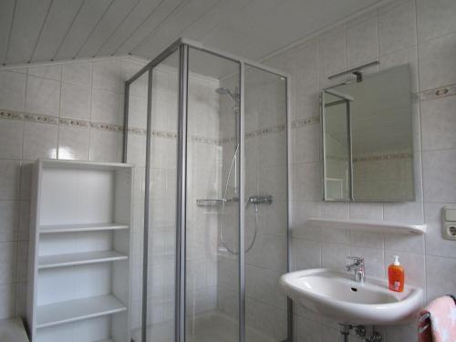 Koupelna v ubytování Landhaus von Frieling