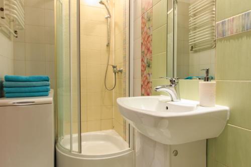 Kúpeľňa v ubytovaní Rental Apartments Szeroki Dunaj