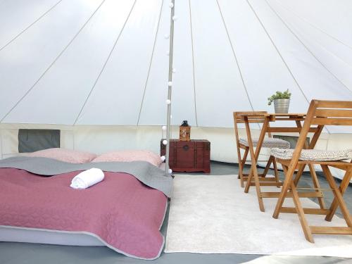 Postel nebo postele na pokoji v ubytování Trapani glamping camp