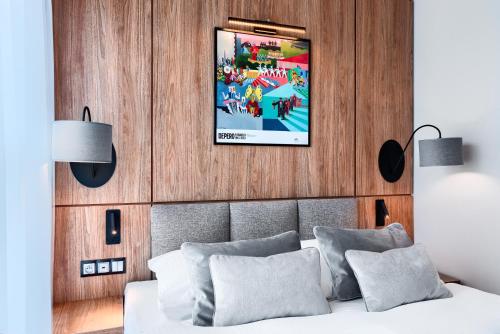 Postel nebo postele na pokoji v ubytování City Apartments - Marii Ludwiki 7