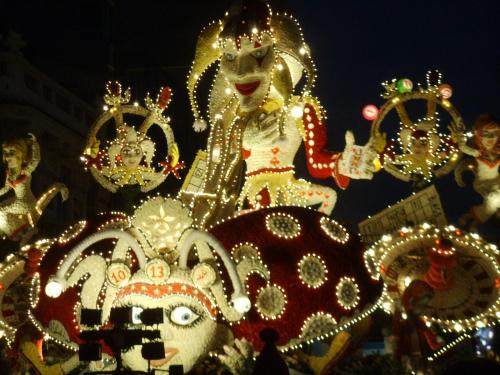 a float in a carnival with a clown on it at Casa Aci GioJa in Aci Catena