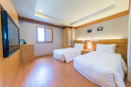 The Rivero Hotelにあるベッド