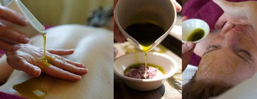 a woman is pouring liquid into a bowl of food at Hotel Althof Retz in Retz