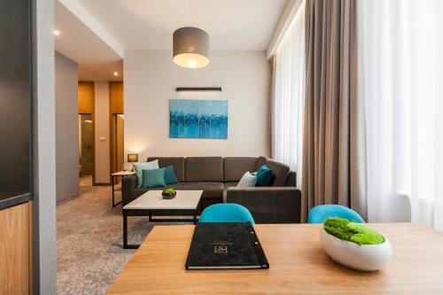 Posezení v ubytování K4 APARTHOTEL KRAKÓW