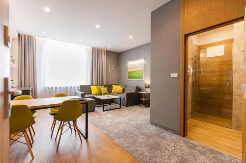 Posezení v ubytování K4 APARTHOTEL KRAKÓW