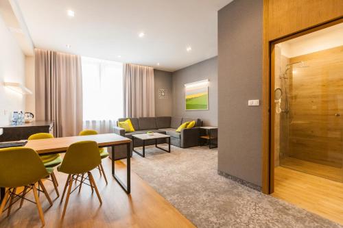 Posezení v ubytování K4 APARTHOTEL KRAKÓW