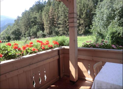 Ein Balkon oder eine Terrasse in der Unterkunft Burgblick
