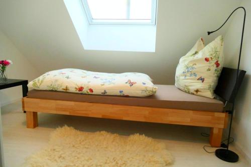 Postel nebo postele na pokoji v ubytování Otterhaus