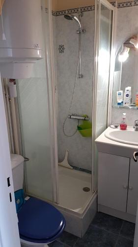 Bilik mandi di Studio-cabine simple et fonctionnel à Houlgate