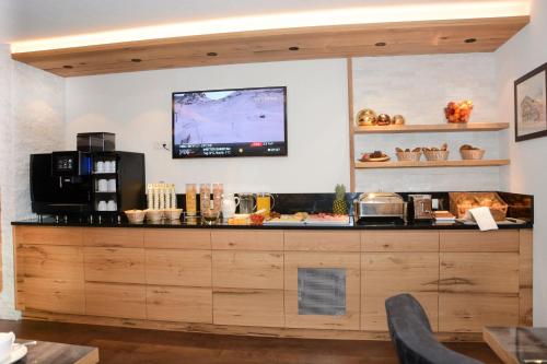 Kuchyň nebo kuchyňský kout v ubytování Garni Vereina